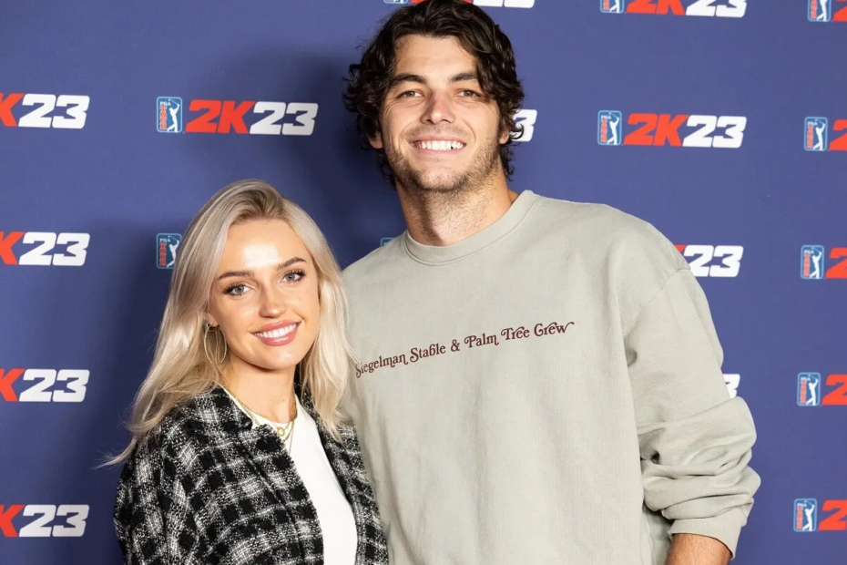 Taylor Fritz and Taylor Fritz's girlfriend Morgan Riddle
