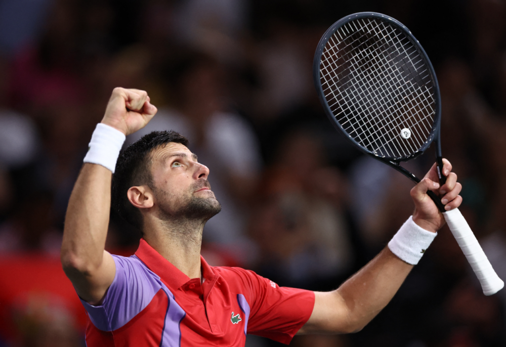 Novak Djokovic at The Paris Masters