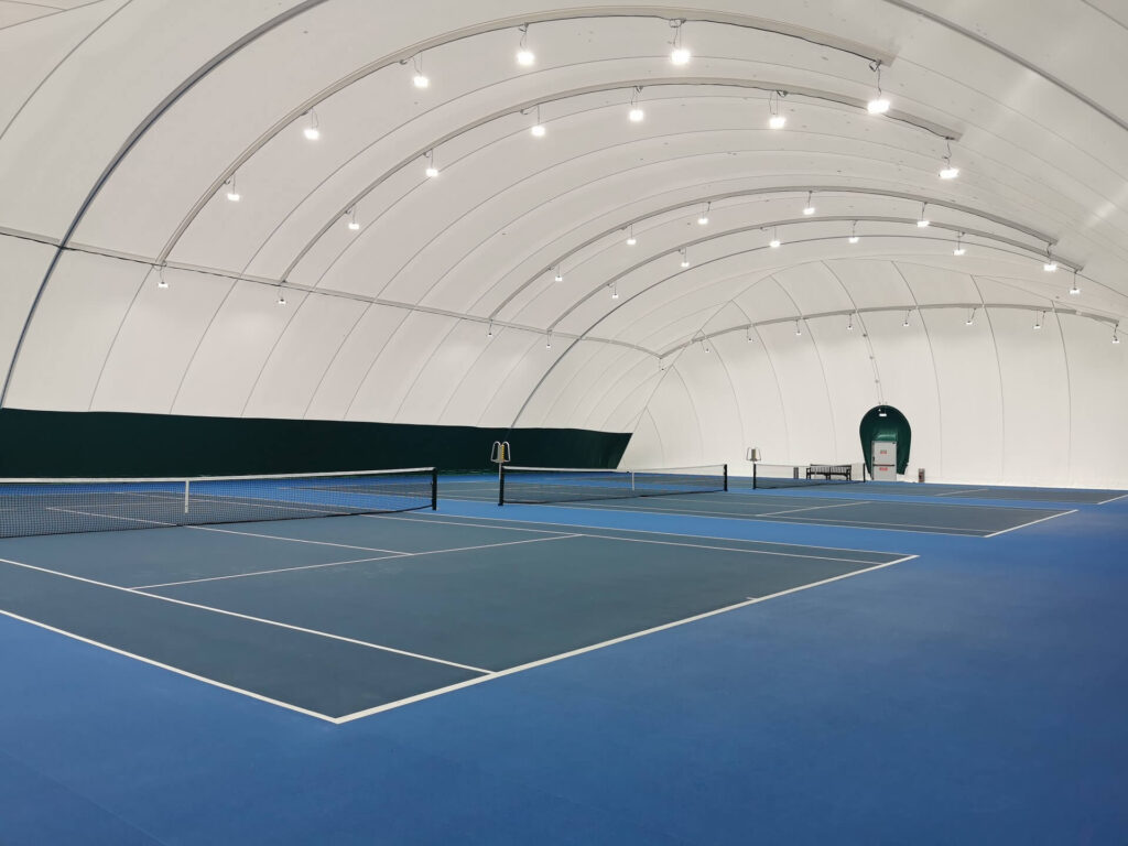 Tennis Court at Buro Happold's Air Structure