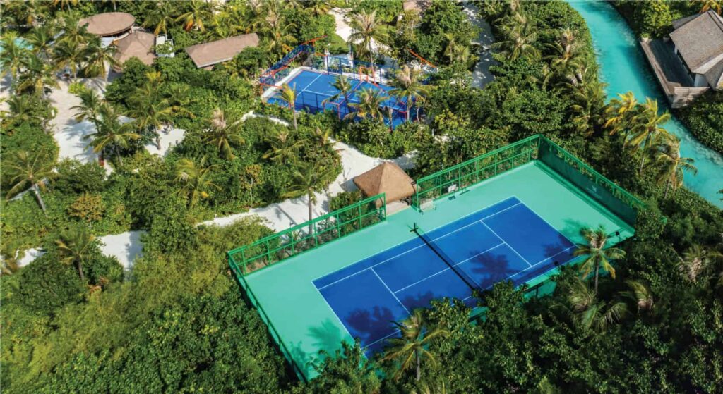 s Waldorf Astoria Maldives Tennis Court