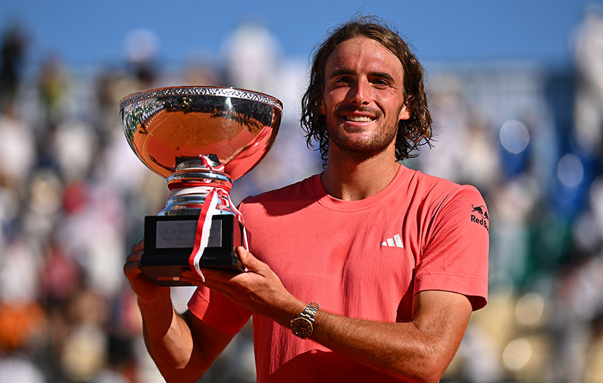 Stefanos Tsitsipas With 2024 Monte-Carlo Masters Trophy