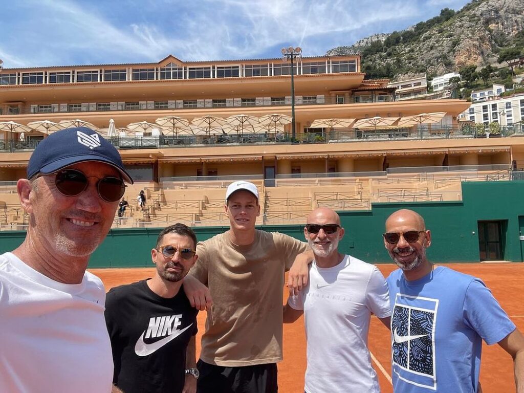 Jannik Sinner at the Monte Carlo Country Club Preparing For the Monte Carlo Masters