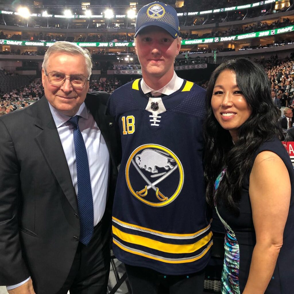 Terry Pegula with Kim Pegula at The Buffalo Sabres