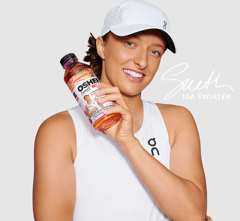 Iga Swiatek In Brand Partnership With Polish Electrolyte Beverage Company OSHEE